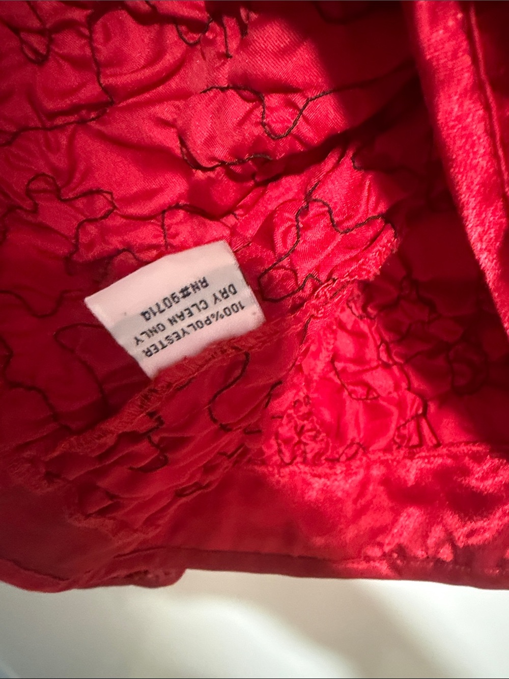 MSK Red Ruffled Satin Zip Jacket - Picture 8 of 11